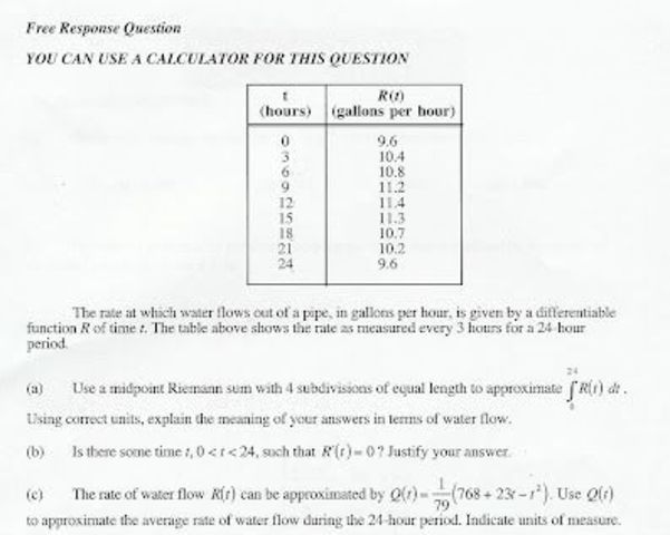 Practice BC Free Response