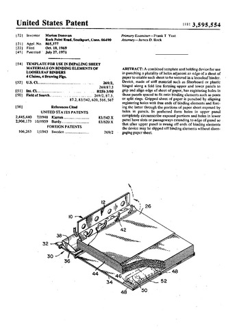 TEMPLATE FOR USE IN IMPALING SHEET MATERIALS