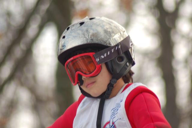 A picture of me in my ski Jumping suit and helmet