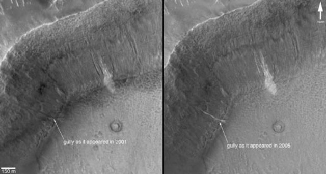 Pictures Show Water On Mars