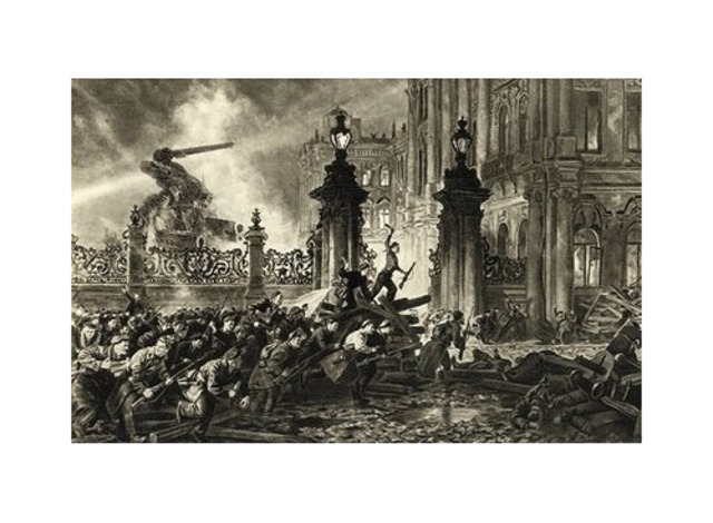 Revolución de Octubre - Asalto al Palacio de Invierno.