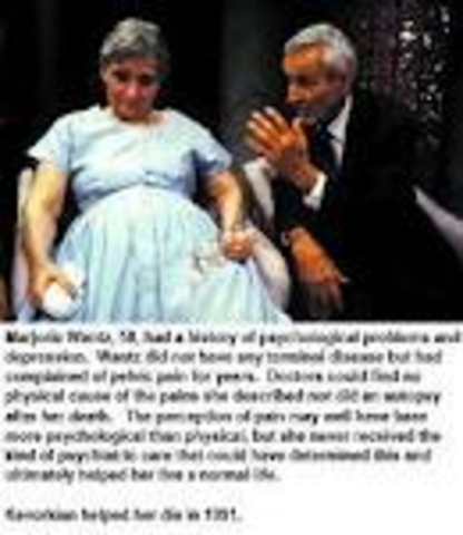 Jack Kevorkian Participates In His First Assisted Suicide