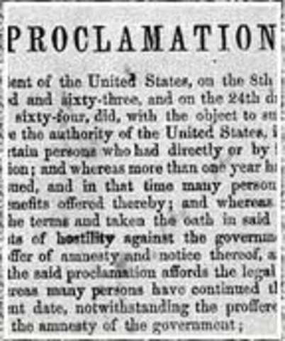 Proclamation of Amnesty and Reconstruction