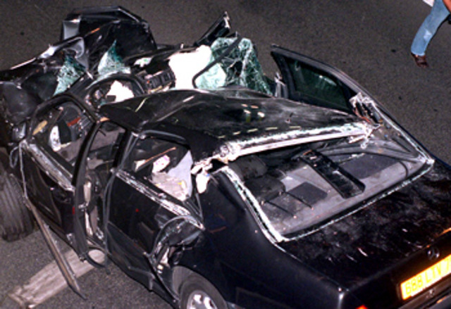 Diana died at a hospital from a car crash at around 4:00 a.m