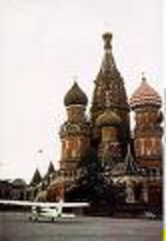 Landung auf dem roten Platz