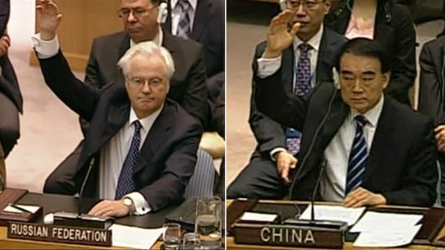 China and Russia veto the sanctions