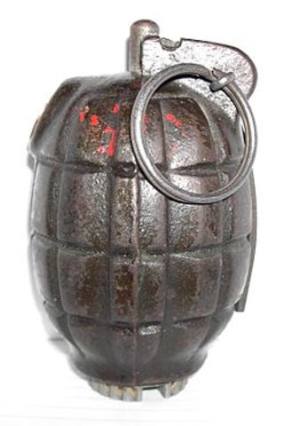 The French use a musket grenade aganist the gremans.