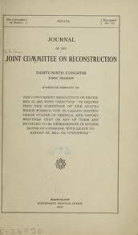 House and Senate Republicans created the Joint Committee on Reconstruction