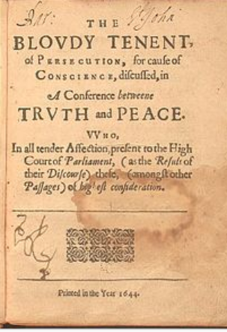 The Bloody Tenent of Persecution for Cause of Conscience-book