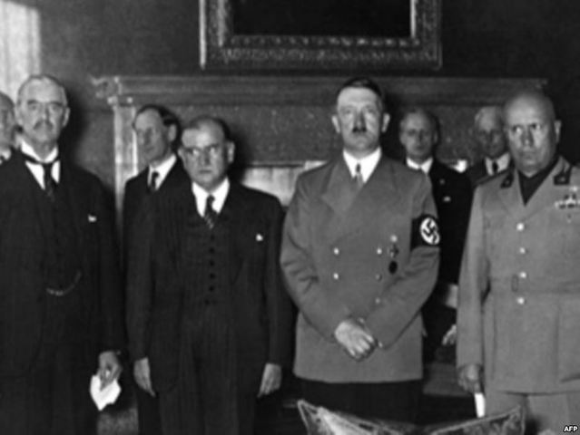 Hitler and Mussolini Meet With The Prime Minister Of Austria