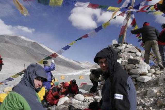 arrived at base camp  and have a puja ceremony
