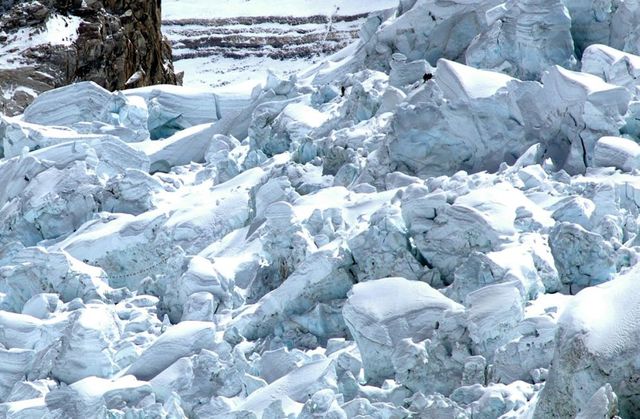 spending the night at camp 1 and descend to lower ice fall