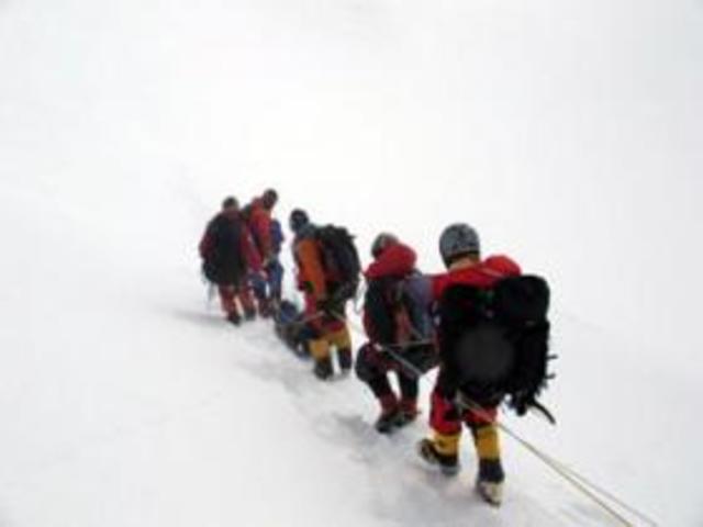 begin descending from summit