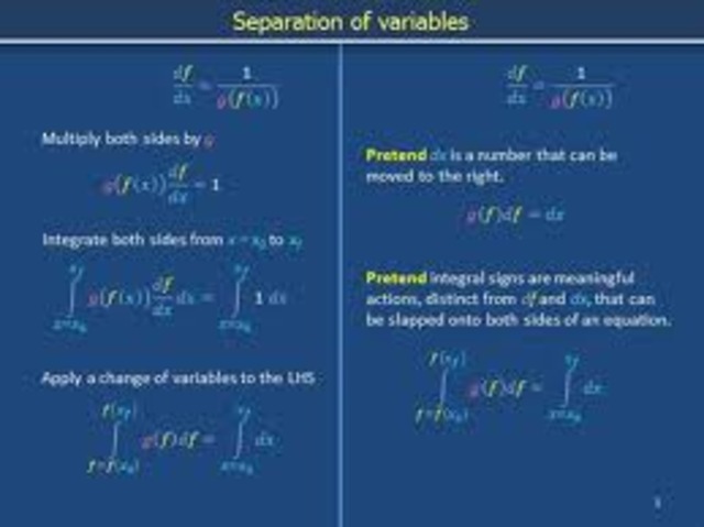 Separation of variables for ordinary differential equations