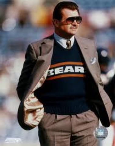 Mike Ditka shows control in the Superbowl.