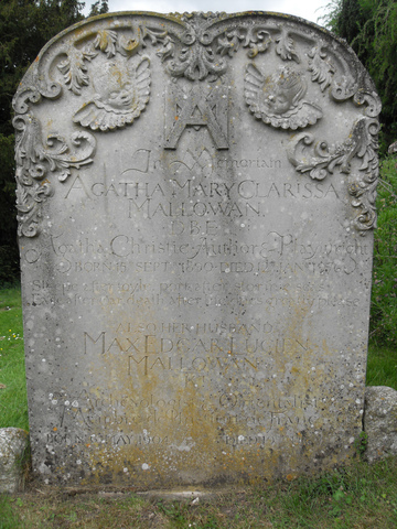 Death of Agatha Chrisite in Wallingford, Oxfordshire, England.