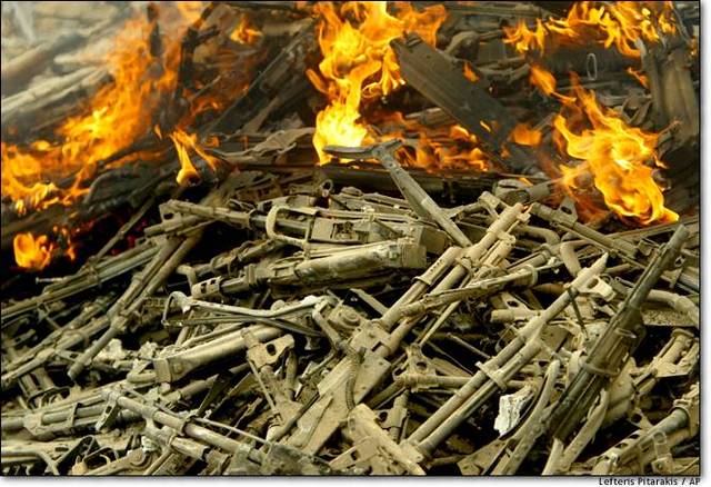 War declared over. UN mission says disarmament of 45,000 fighters is complete. Government, UN agree to set up war crimes court.