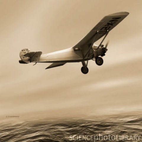 First solo transatlantic flight