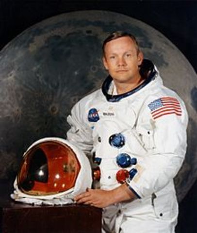 Neil Armstrong becomes the first man to walk on the moon