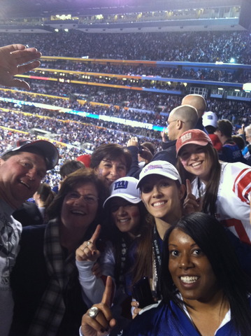 En febrero pasado, fui a la Superbowl con mi madre a ver los Giants.