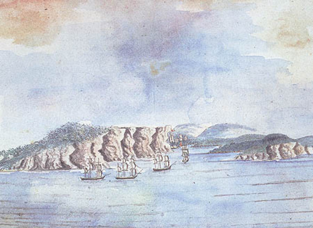 First Fleet arrives at Botany Bay