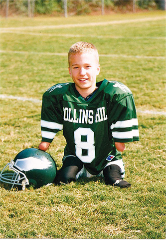 Started to play football on a team