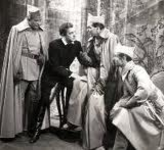 Hamlet talks to the guards