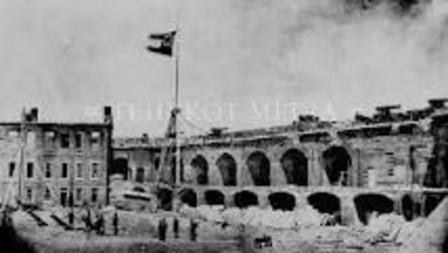 The Confederates tke Fort Sumter