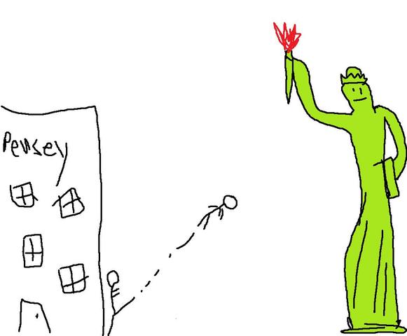 He gets kicked out of Pensey