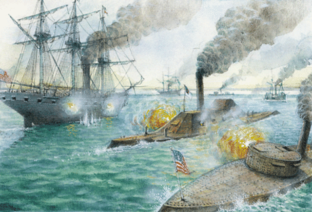 Union forces begin the blockade