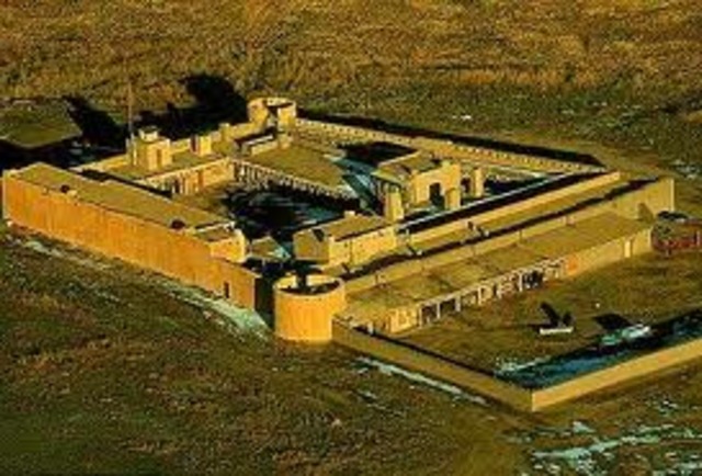 A replica of Bents Fort was built.