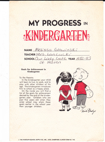 Started Kindergarten (COGNITIVE)