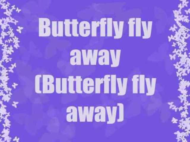Butterfly fly away