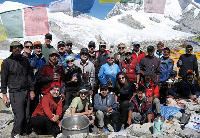 Base camp at Puju - safety ceremony
