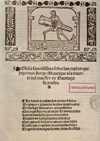 Publicación de Las Coplas por la muerte de su padre