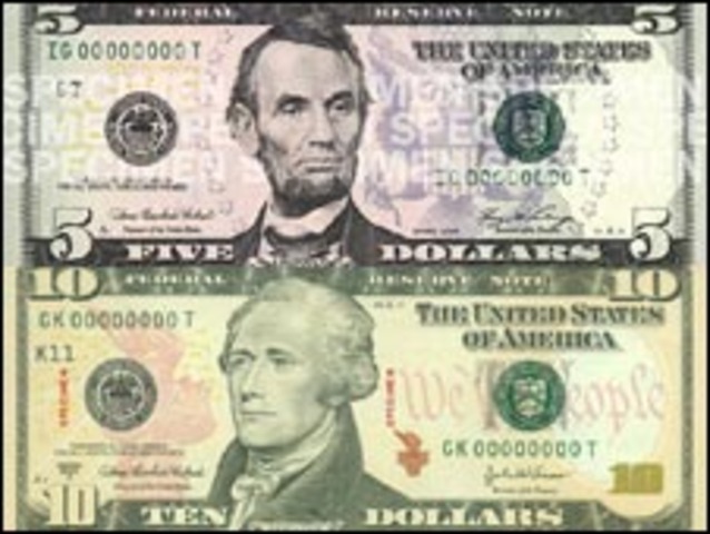 Redesign of $5 and $10 bills