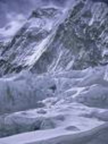 resting after a passage  through an ice fall