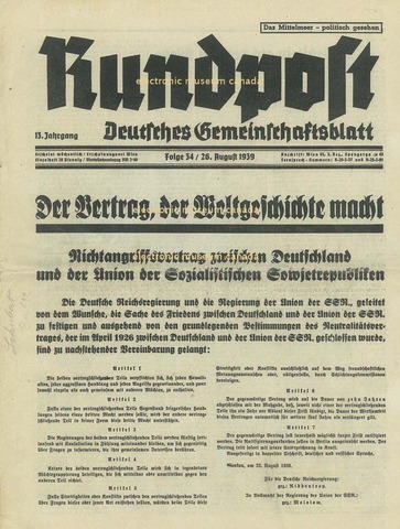 Germany signs nonaggression act