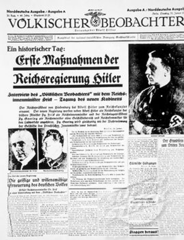 Hitler is Sworn in as Chancellor