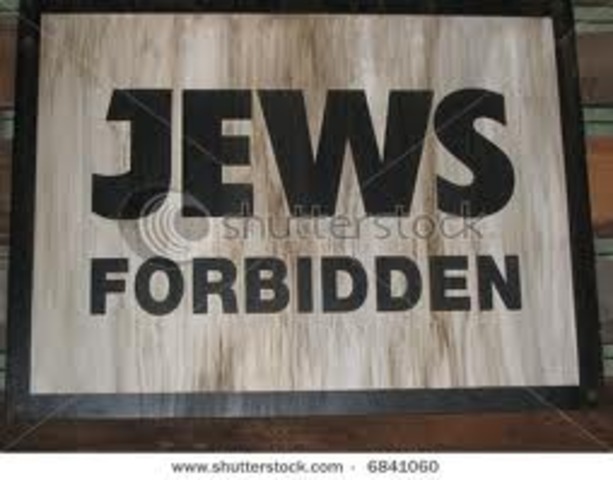 No more rights to the Jews!