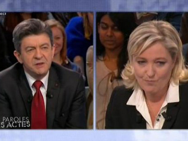 Lo scontro Le Pen-Melenchon