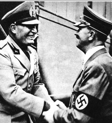 Hitler and Mussolini form Rome-Berlin Axis