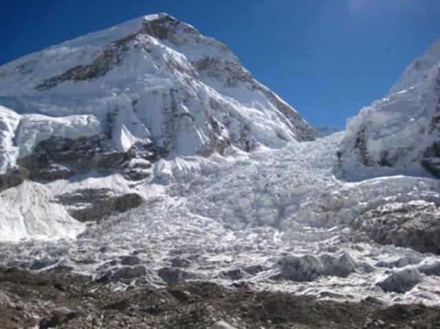 Moving to the ice fall