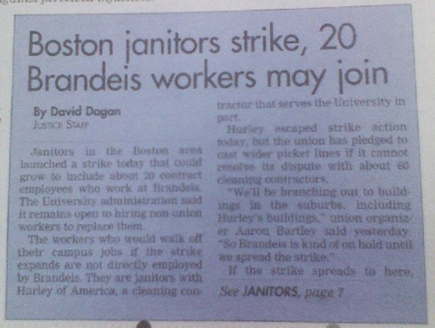 Brandeis Workers Strike