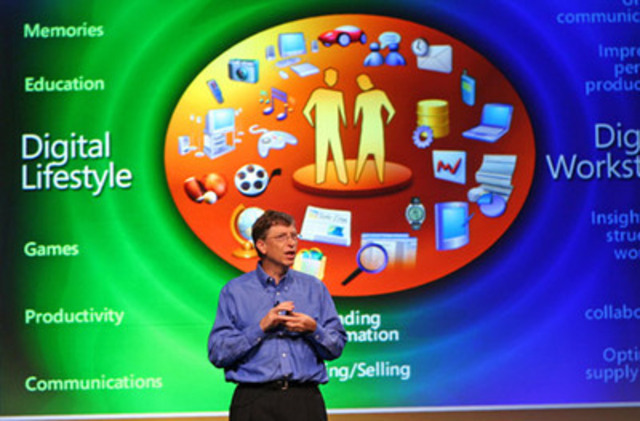 Gates stepped down as chief executive officer of Microsoft.