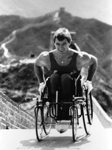 Rick Hansen Starts Man In Motion
