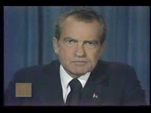 Nixon Resigns Due to Watergate Scandal