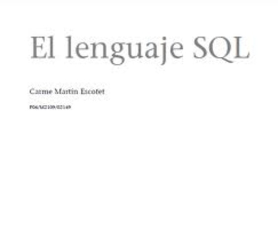 se crea el lenguaje SQL