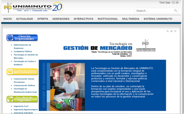 5.	Tecnología en Gestión de Mercadeo en Uniminuto