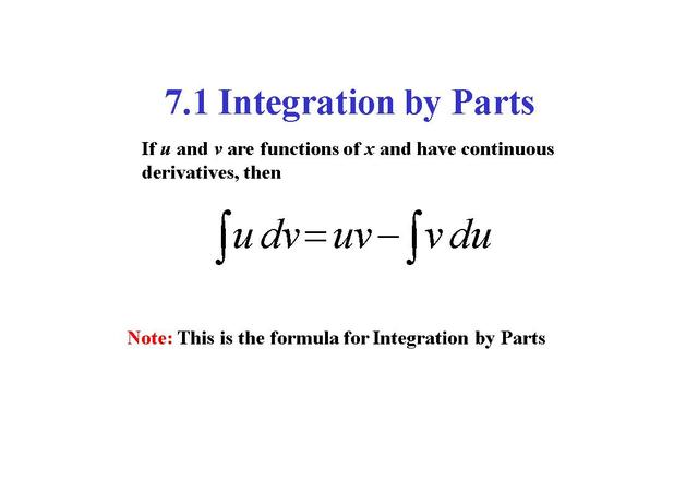 Integration by Parts and L'Hopital's Rule
